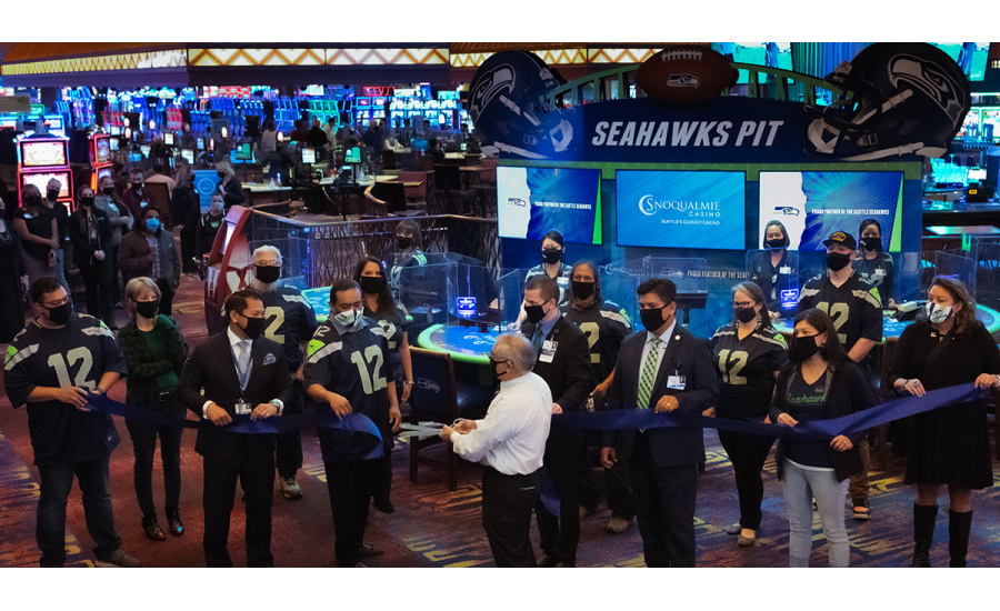 Seattle Seahawks branded table game experience — SNOQUALMIE CASINO